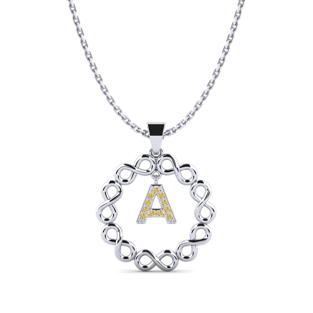 Gelber Diamant Damen anhänger Beatriz - A