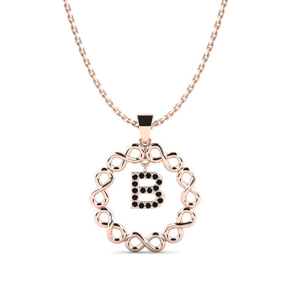 Rotgold 585 Schwarzer Diamant Damen anhänger Beatriz - B