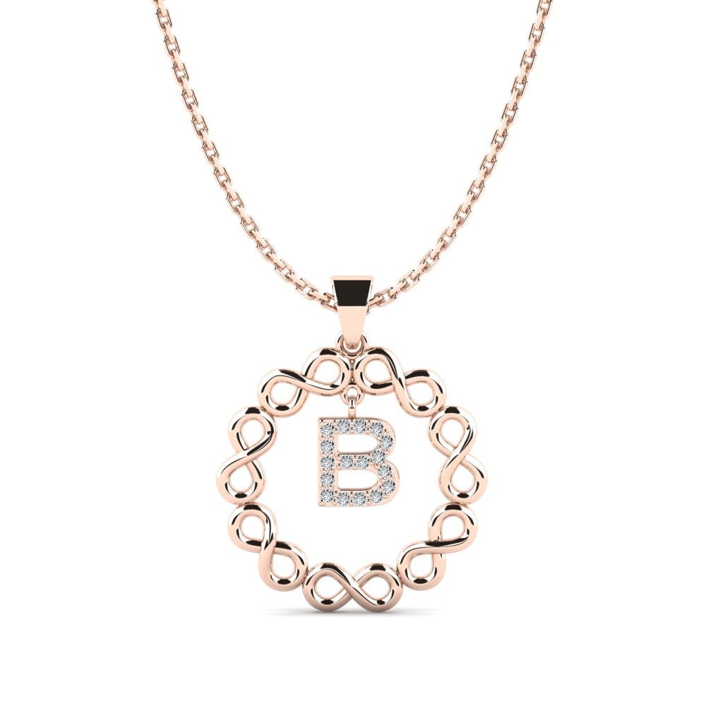 Rotgold 375 Zirkonia Damen anhänger Beatriz - B
