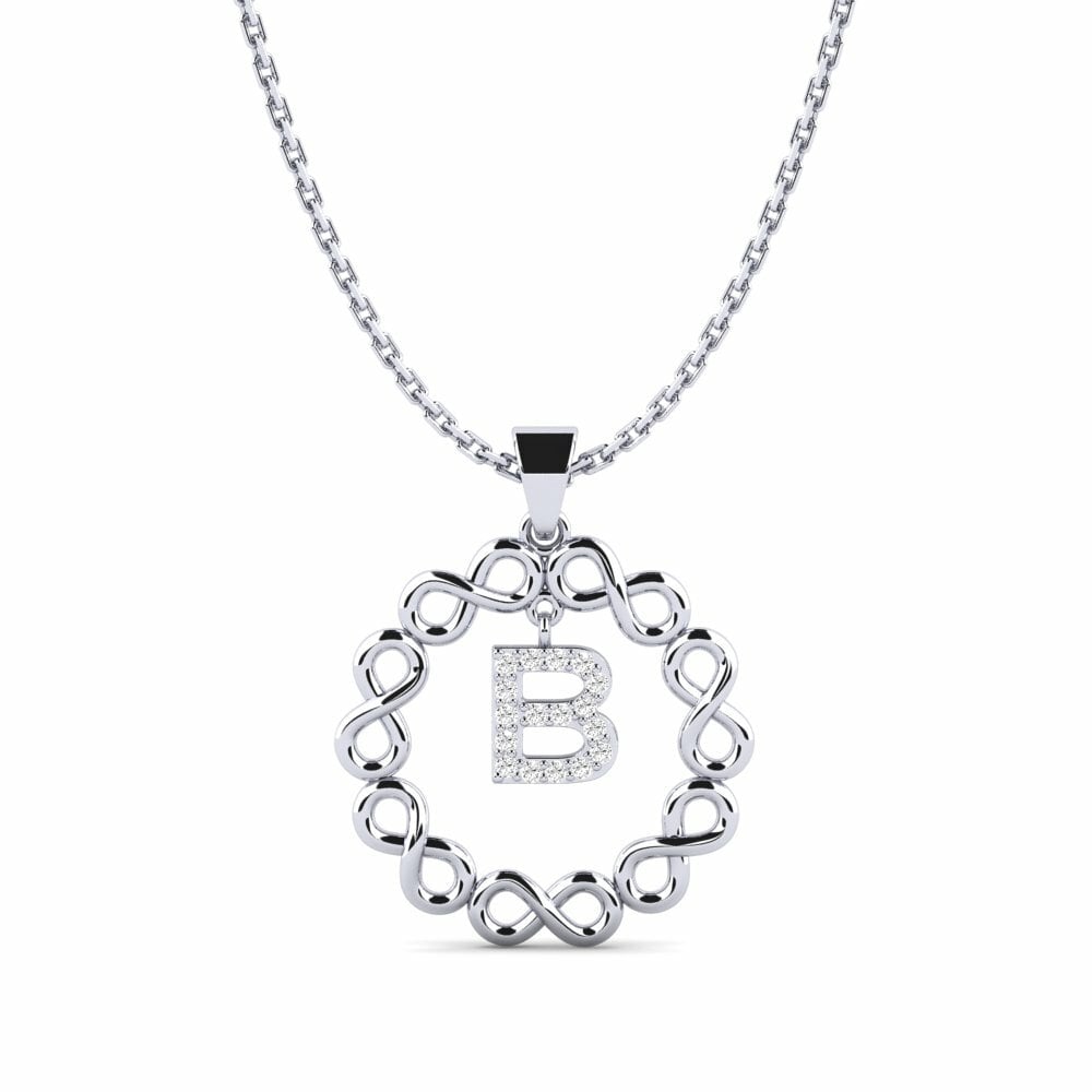 950 Platin Moissanit Damen anhänger Beatriz - B