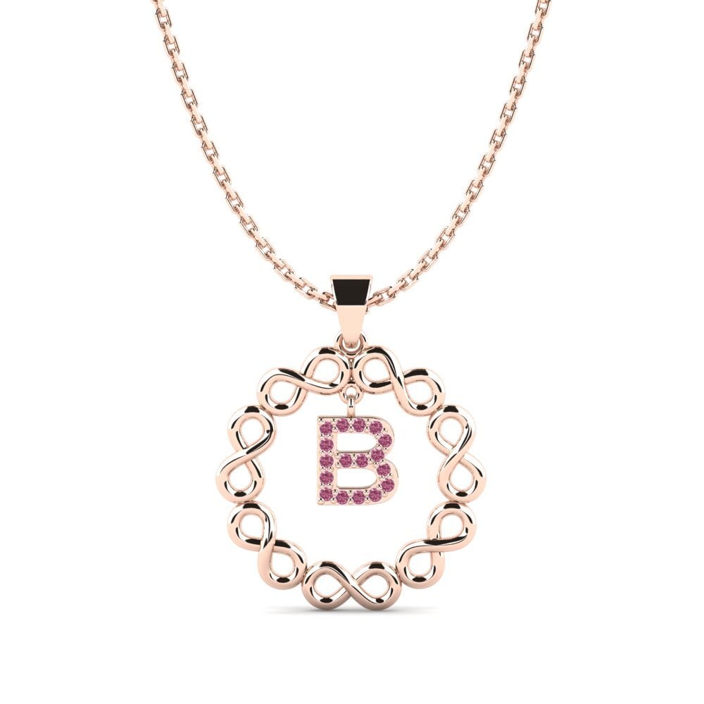 Rotgold 375 Rhodolit-Granat Damen anhänger Beatriz - B