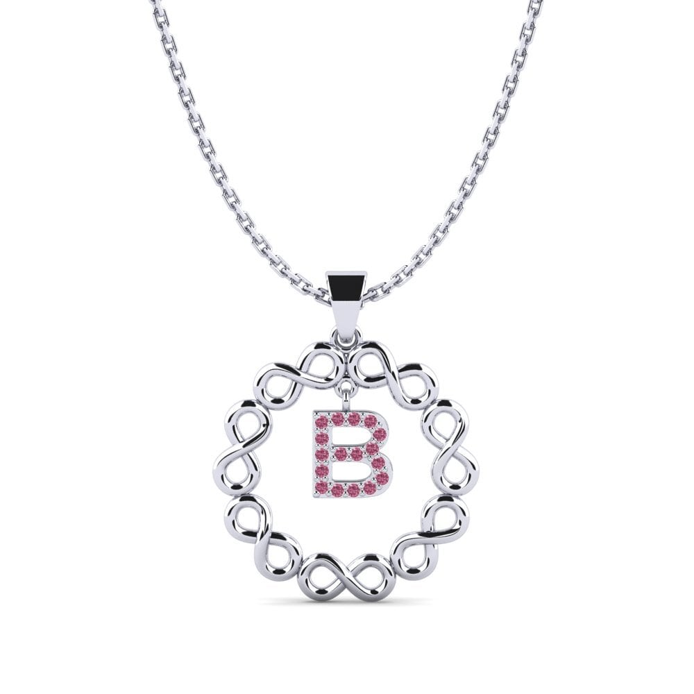 Weißgold 750 Rhodolit-Granat Damen anhänger Beatriz - B