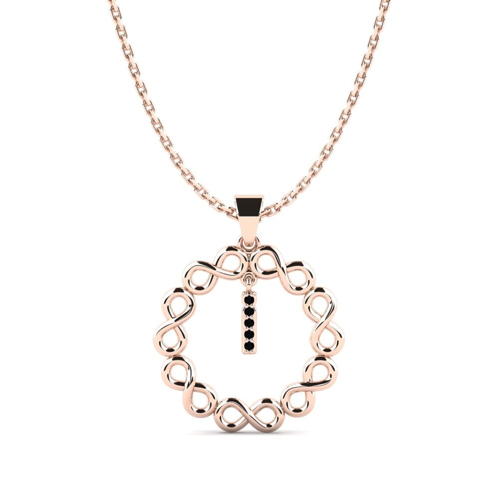 Rotgold 585 Schwarzer Diamant Damen anhänger Beatriz - I