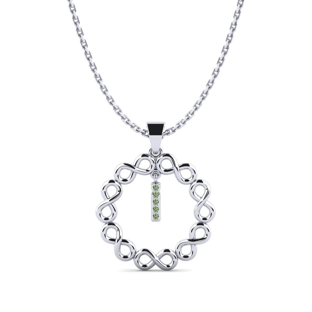 950 Palladium Grüner Diamant Damen anhänger Beatriz - I