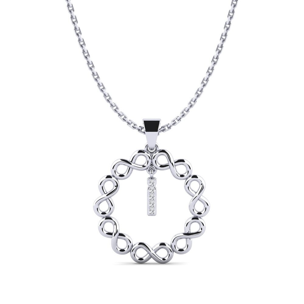 Weißgold 375 Labor-gezüchteter Diamant Damen anhänger Beatriz - I