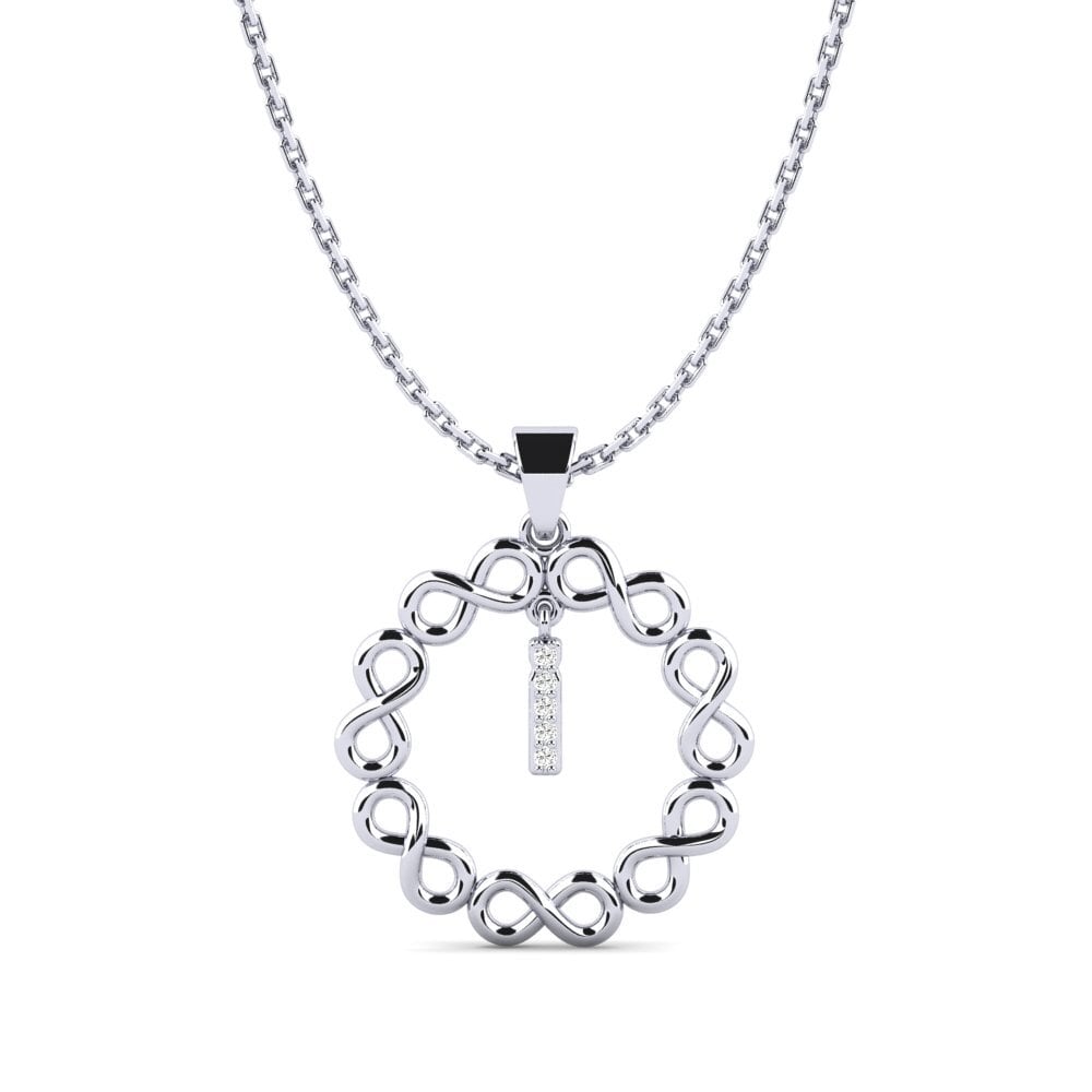 Weißgold 375 Moissanit Damen anhänger Beatriz - I
