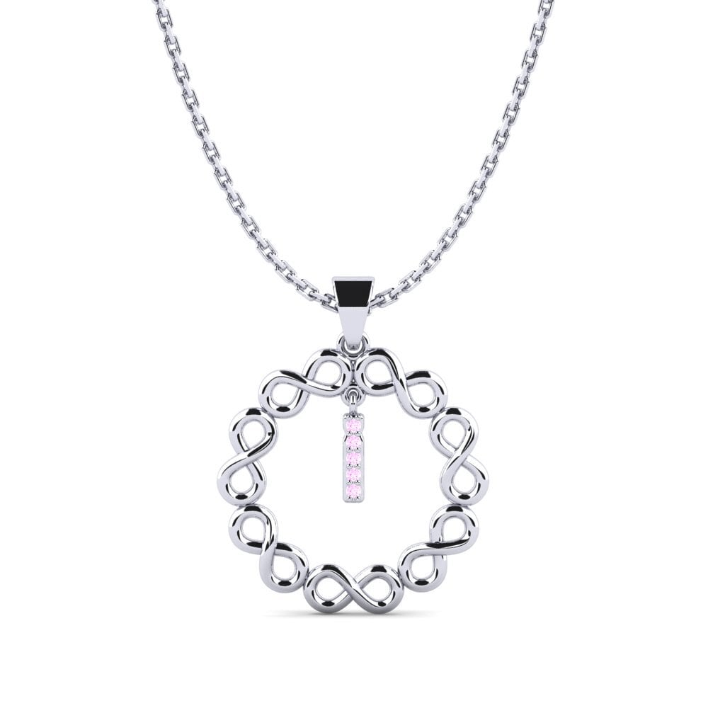 Weißgold 750 Rosa Saphir Damen anhänger Beatriz - I
