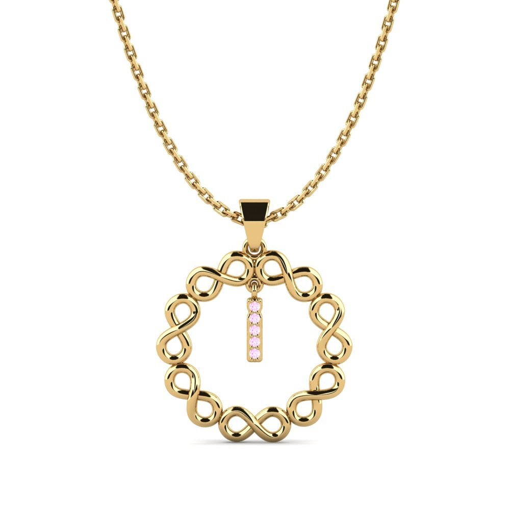 Gelbgold 750 Rosa Saphir Damen anhänger Beatriz - I