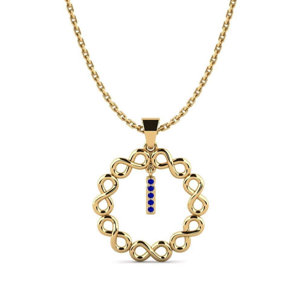 Gelbgold 585 Saphir Damen anhänger Beatriz - I