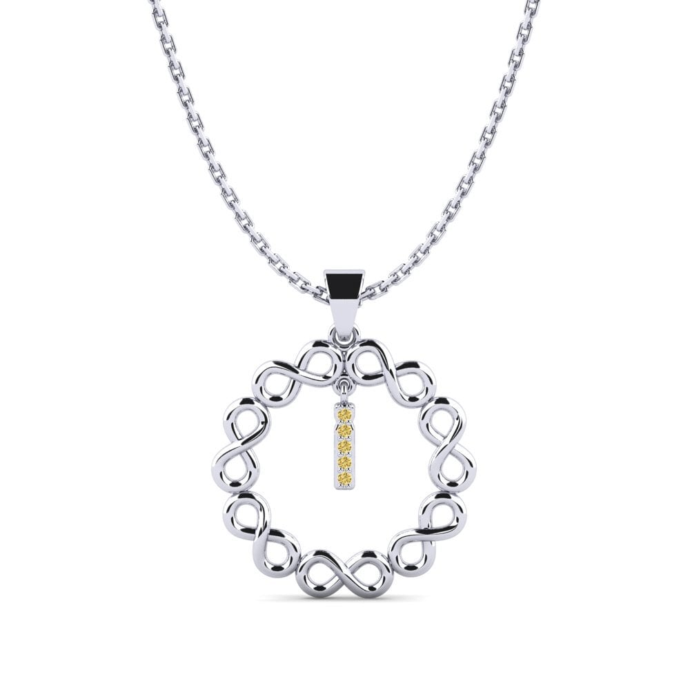 Weißgold 585 Gelber Diamant Damen anhänger Beatriz - I