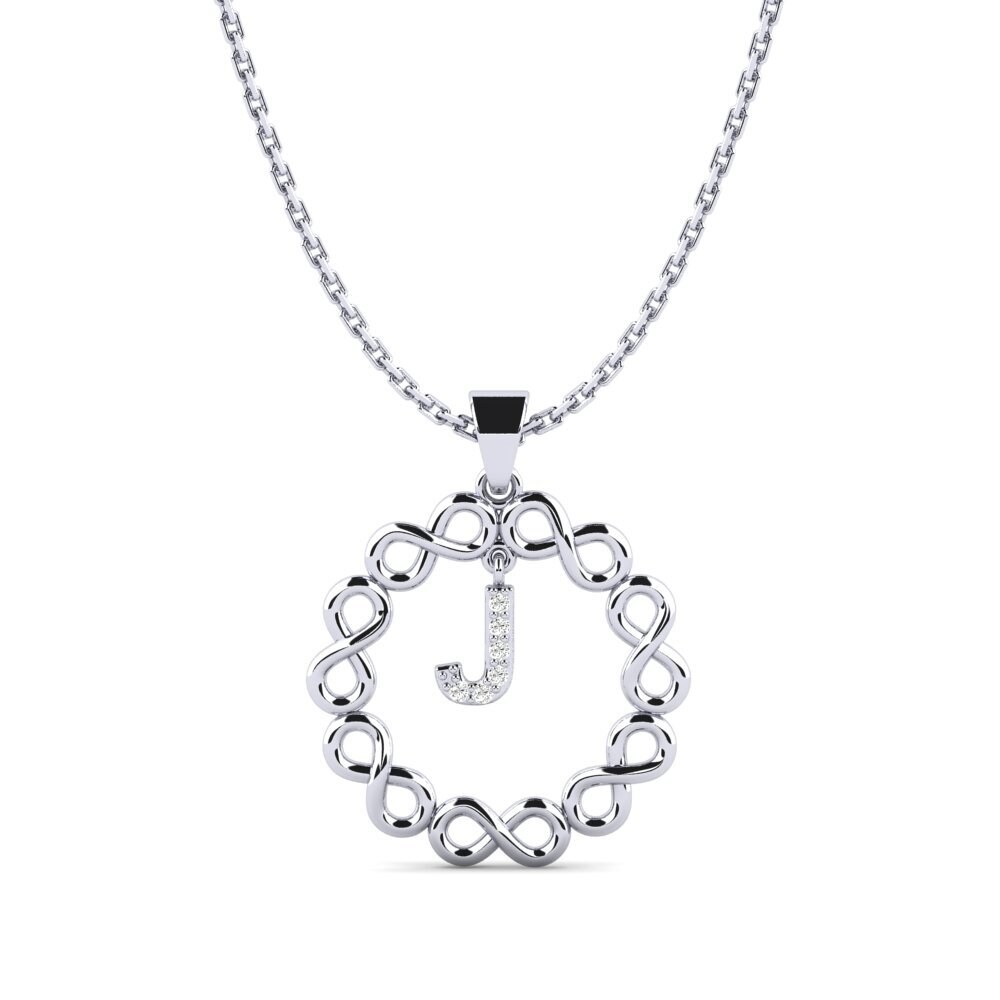 Weißgold 375 Moissanit Damen anhänger Beatriz - J