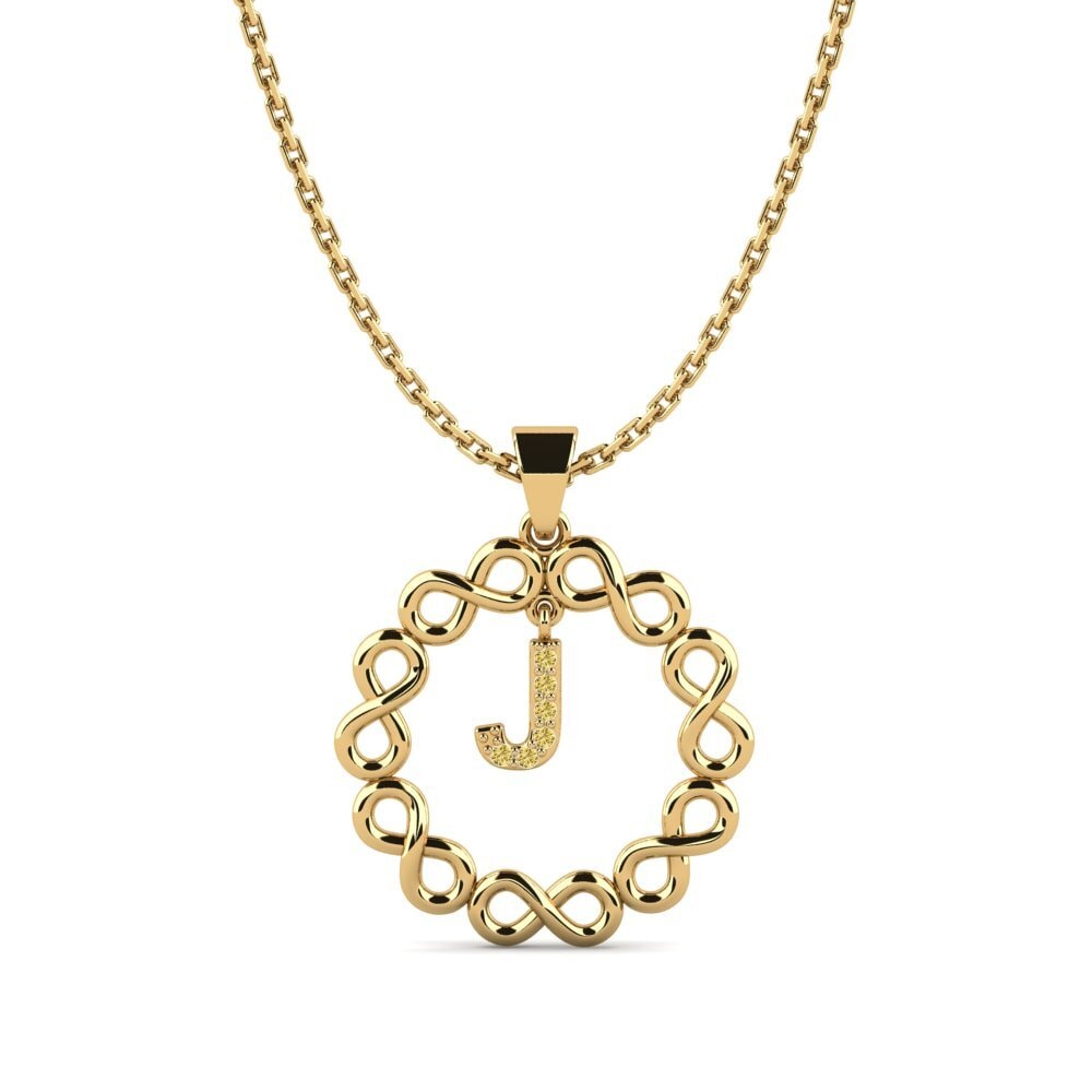 Gelbgold 585 Gelber Diamant Damen anhänger Beatriz - J