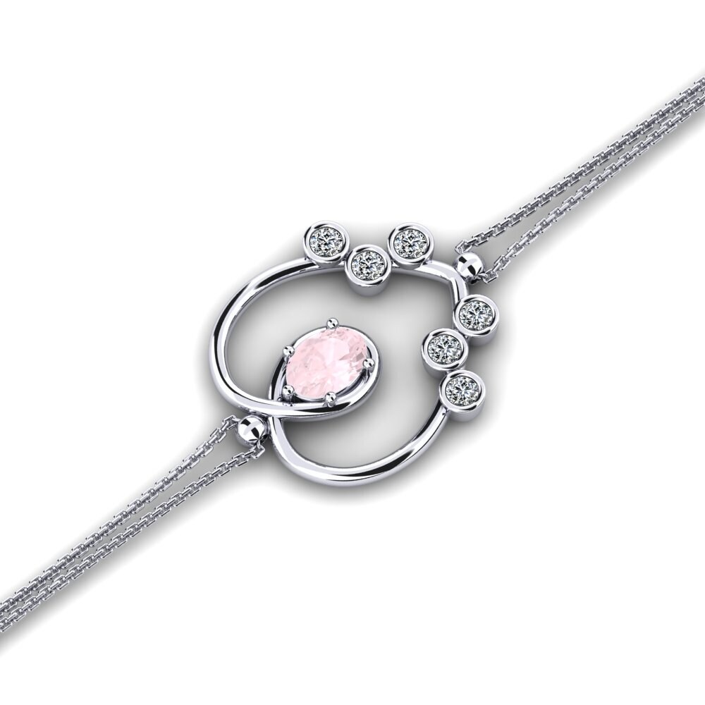 White Silver Rose Quartz Women's Bracelet Beattie