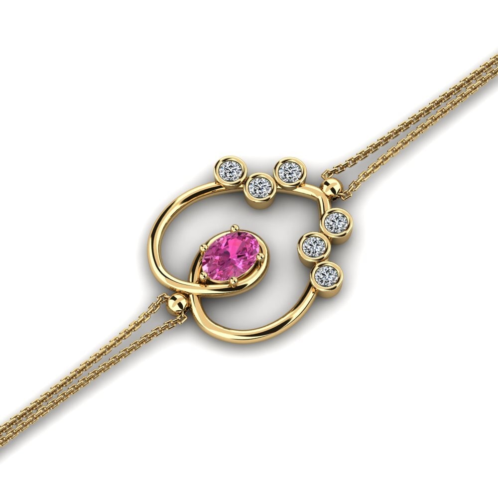 Oval Pink Topaz Women's Bracelet Beattie