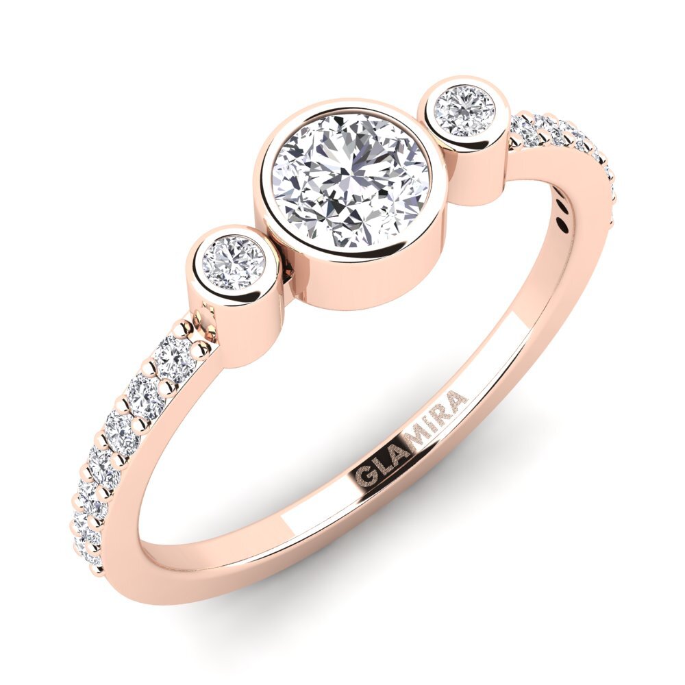 14ct Rose Gold Engagement Ring Bece