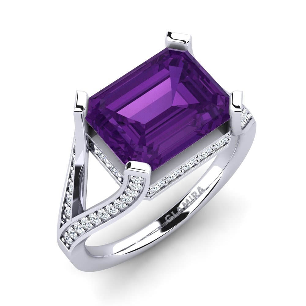 950 Platinum Amethyst Engagement Ring Beckett