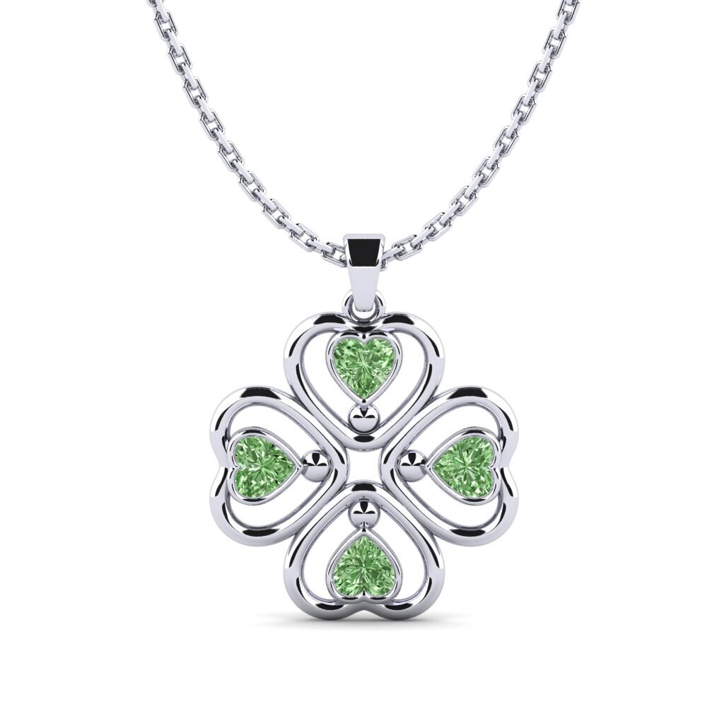 Diamante Verde Colgante de Mujer Becrawl