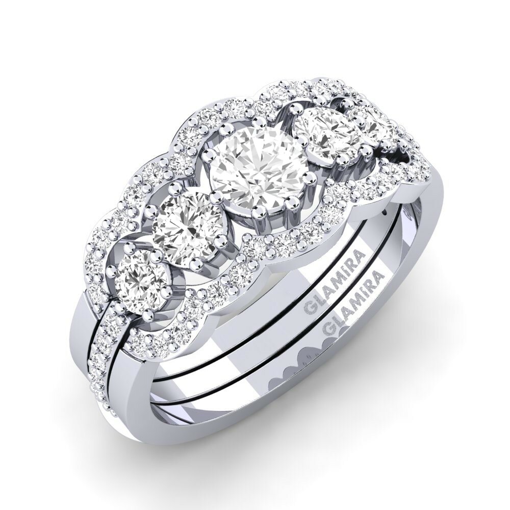 Saphir Blanc Bague Beer SET