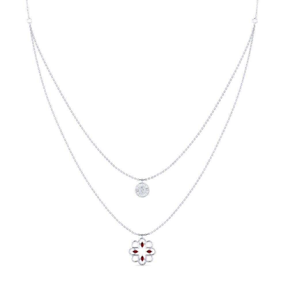 Red Zirconia Women's Necklace Behwyl