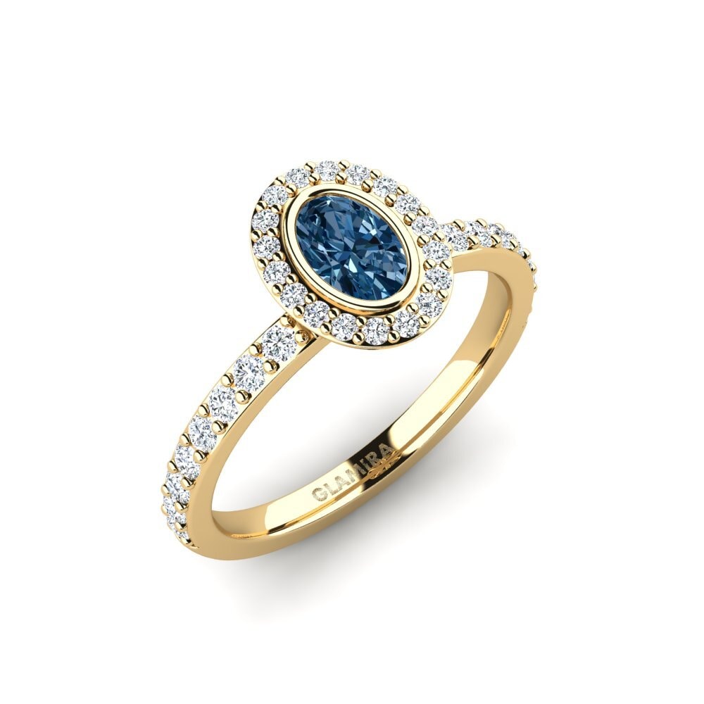 Blue Diamond Engagement Ring Belfige