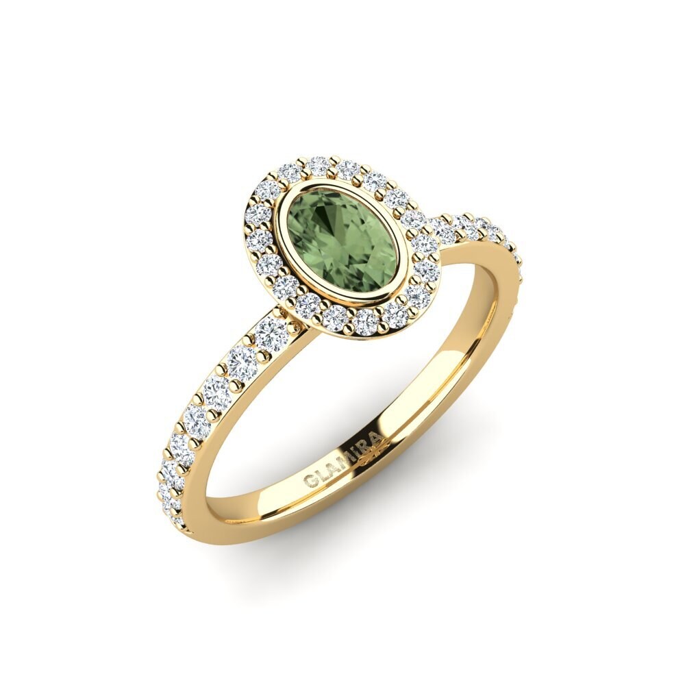 Green Sapphire Engagement Ring Belfige