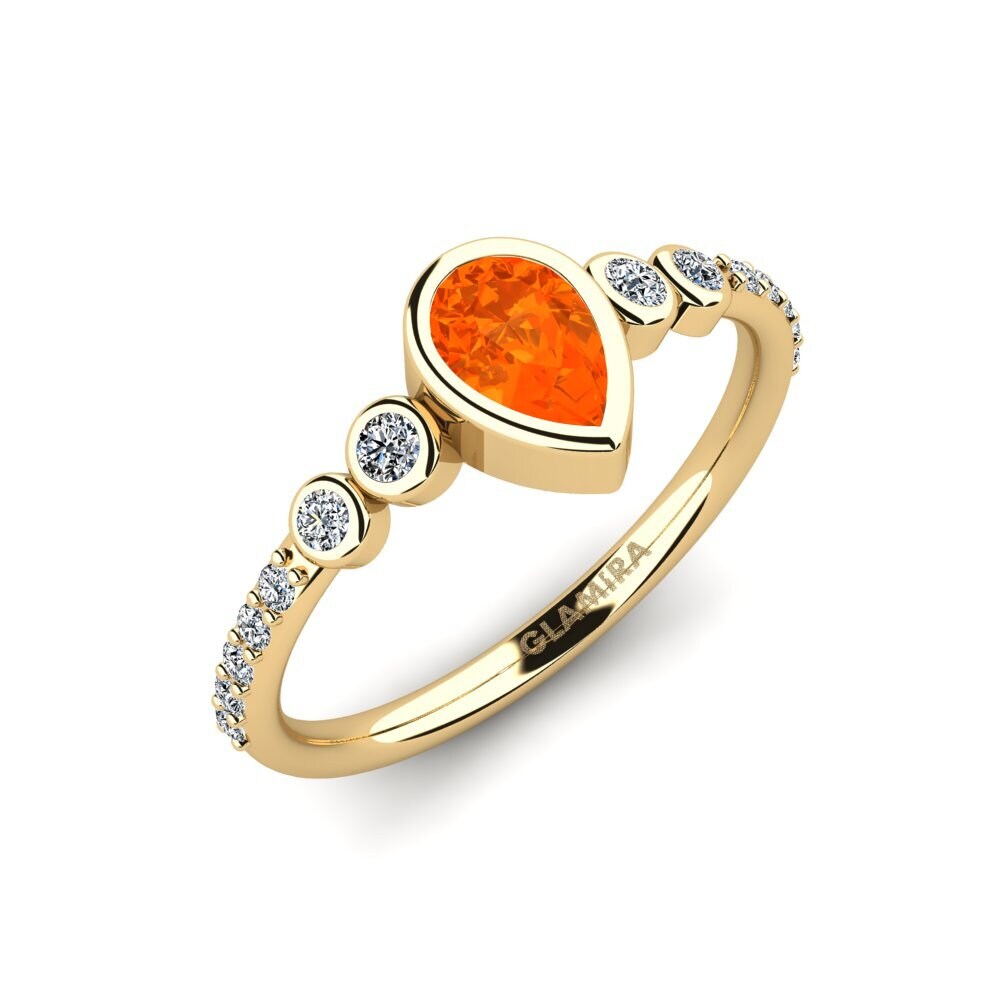 Fire Opal Engagement Ring Belleda