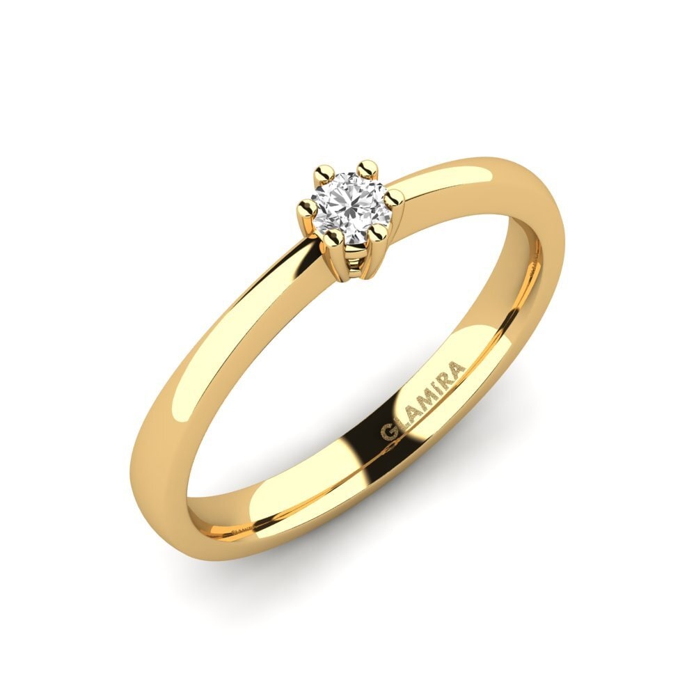 Vàng 14K Đá Sapphire Trắng Nhẫn nữ Belva 0.1 crt