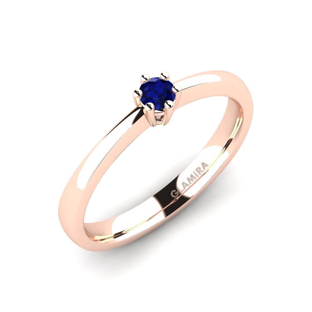 Rotgold 750 Saphir Damenring Belva 0.1 crt