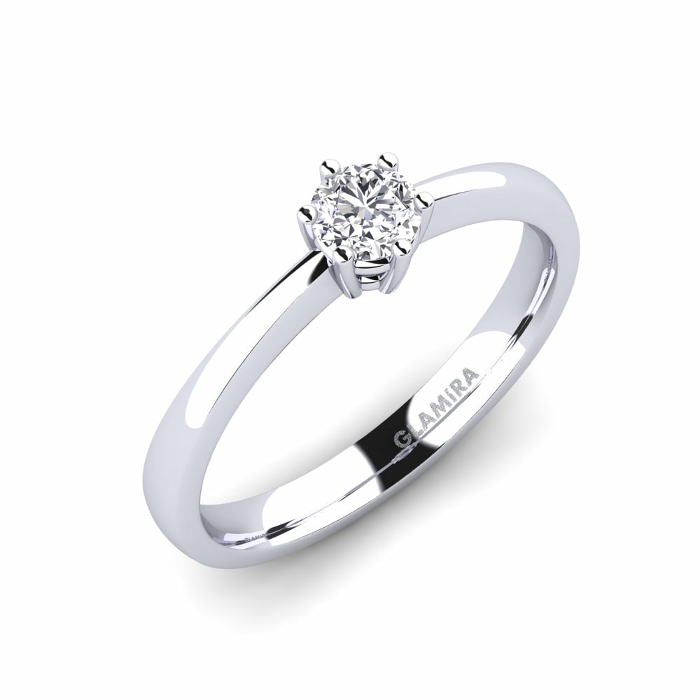Classic Solitaire Engagement Rings GLAMIRA Belva 0.25 crt 585 White Gold Diamond