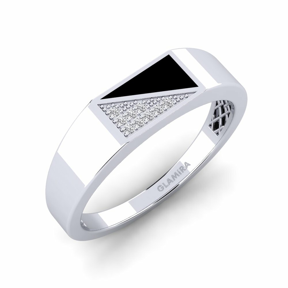 Diamond White Gold Men's Ring Bemeaned