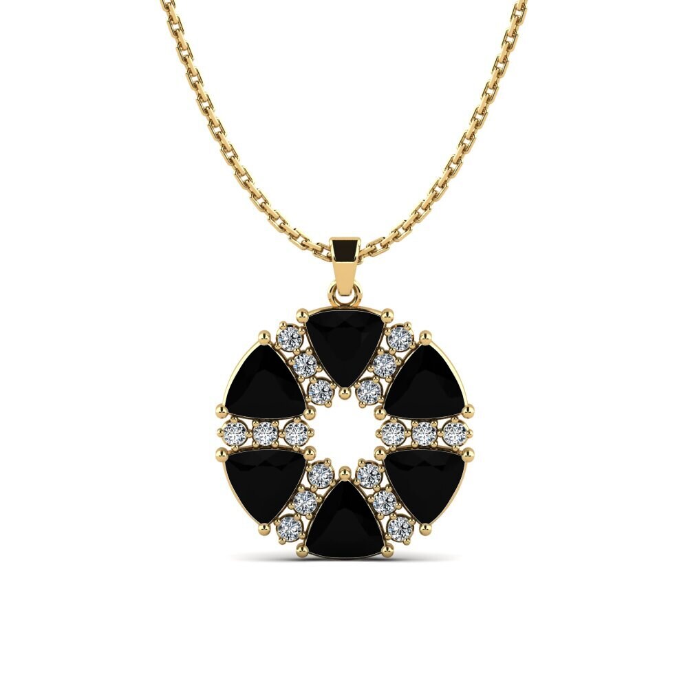 Trillion Black Sapphire Women's Pendant Bemused