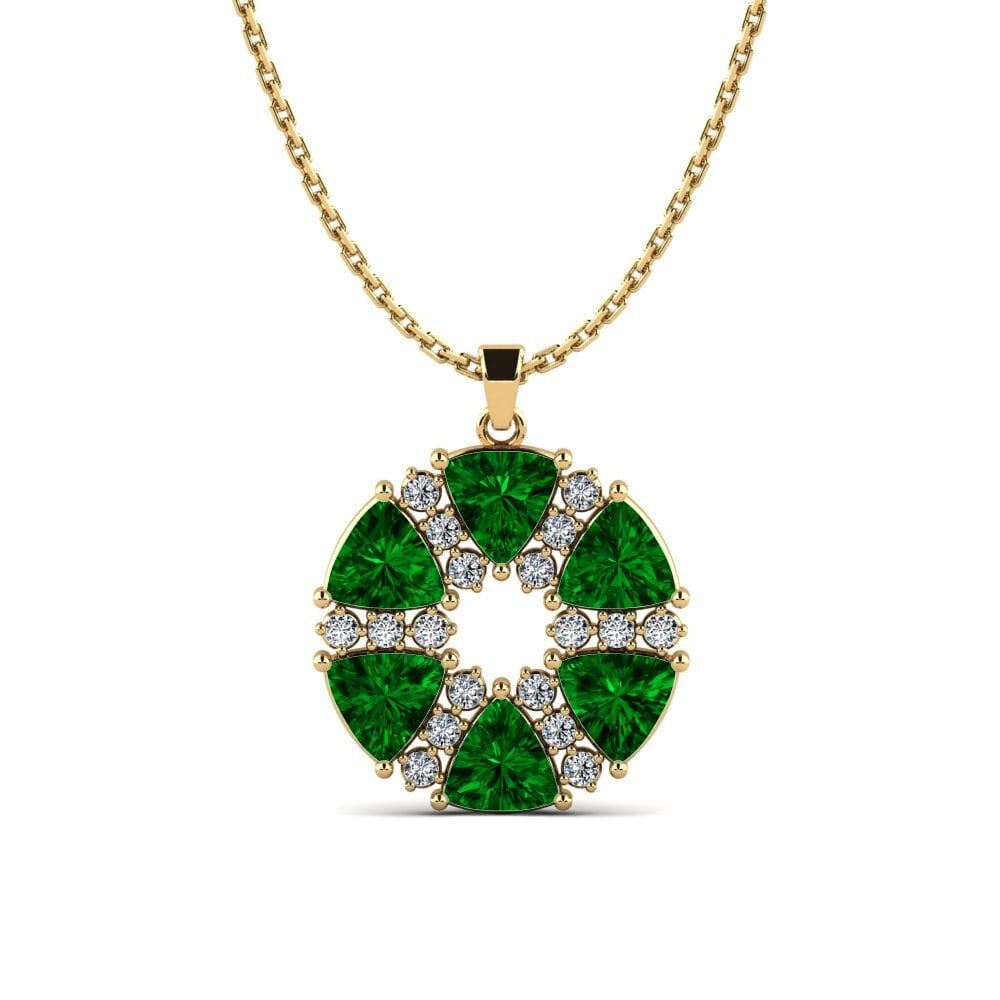 Trillion Green Zirconia Pendant Bemused