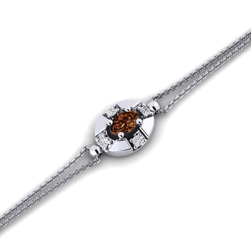 Ovalado Diamante marrón Pulsera Bennetaysa