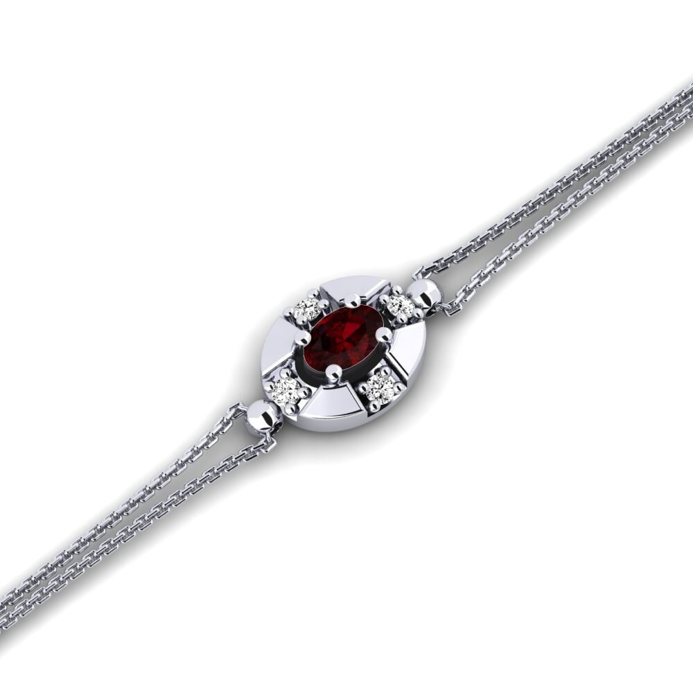 Ovalado Granate Pulsera de Mujer Bennetaysa