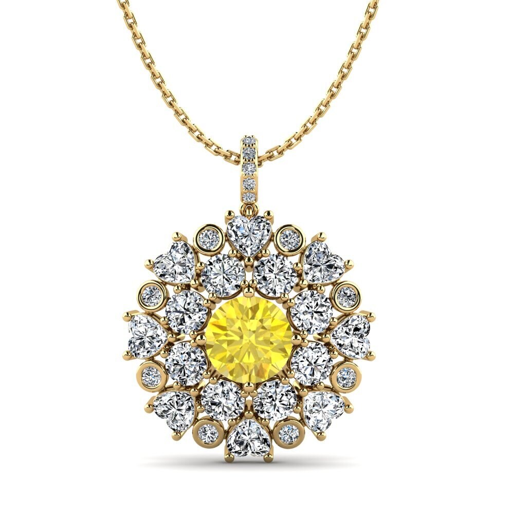 Zafiro amarillo Colgante de Mujer Bentleyy