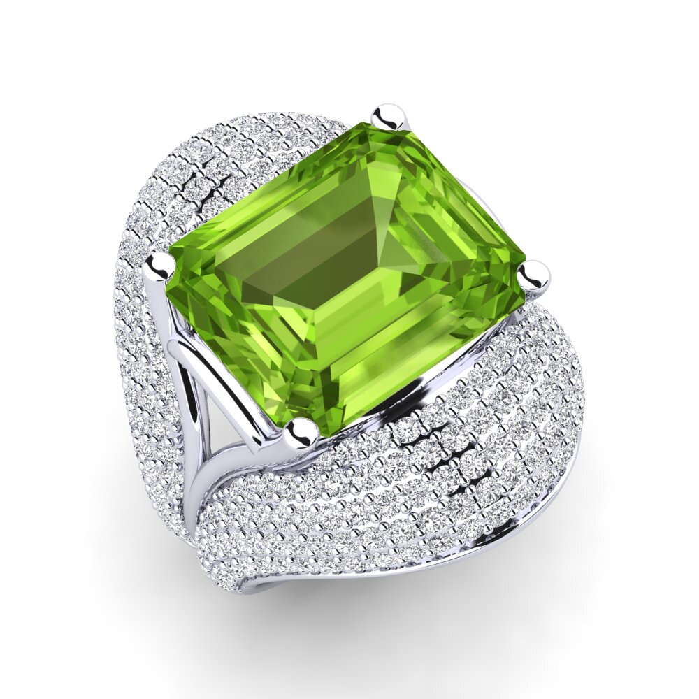 Peridot Engagement Ring Benvolio