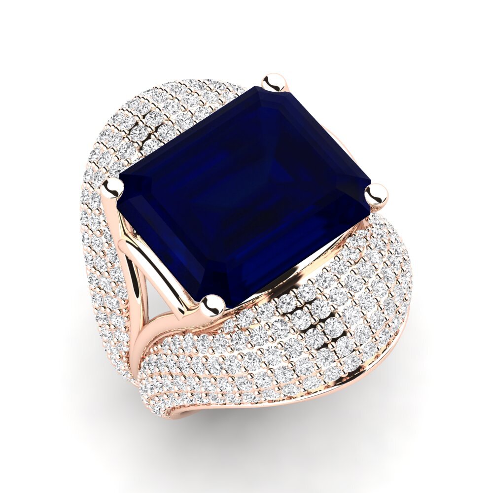 14k Rose Gold Sapphire Engagement Ring Benvolio