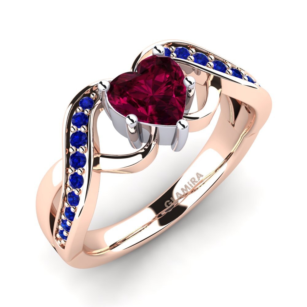 Rhodolite Garnet Engagement Ring Berafia