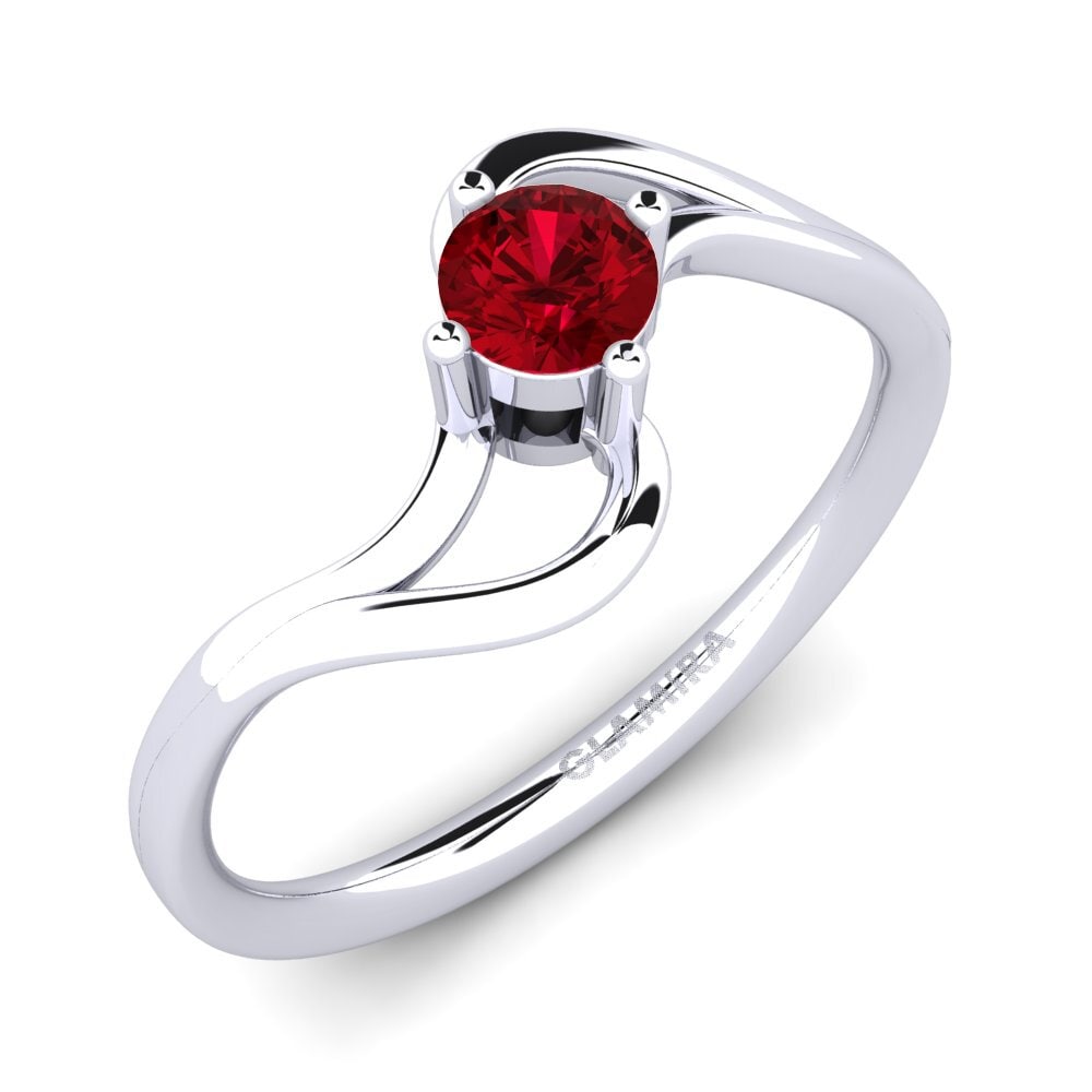 Circonita Roja Anillo de compromiso Berangaria