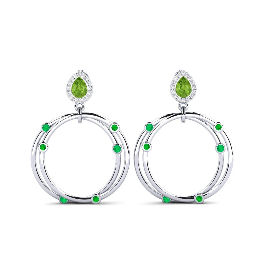 950 Platinum Peridot SYLVIE Earring Berdea