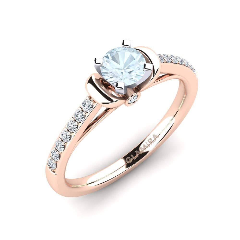 14ct Rose / White Gold Engagement Ring Berdina