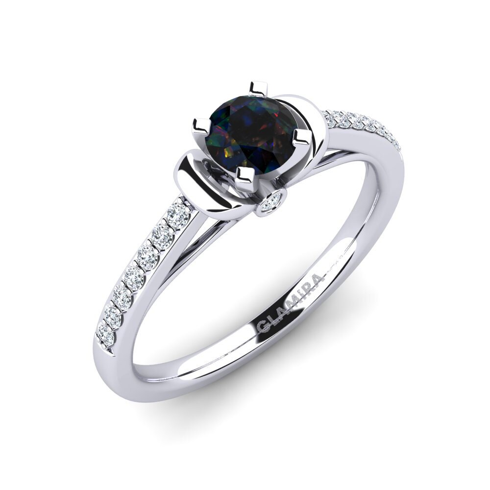 Black Opal Engagement Ring Berdina