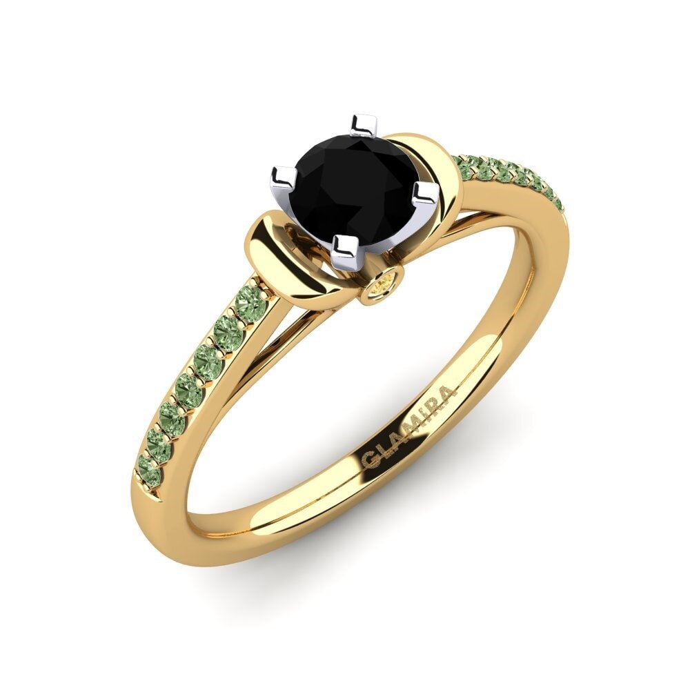 9k Oro Amarillo & Blanco Anillo de compromiso Berdina