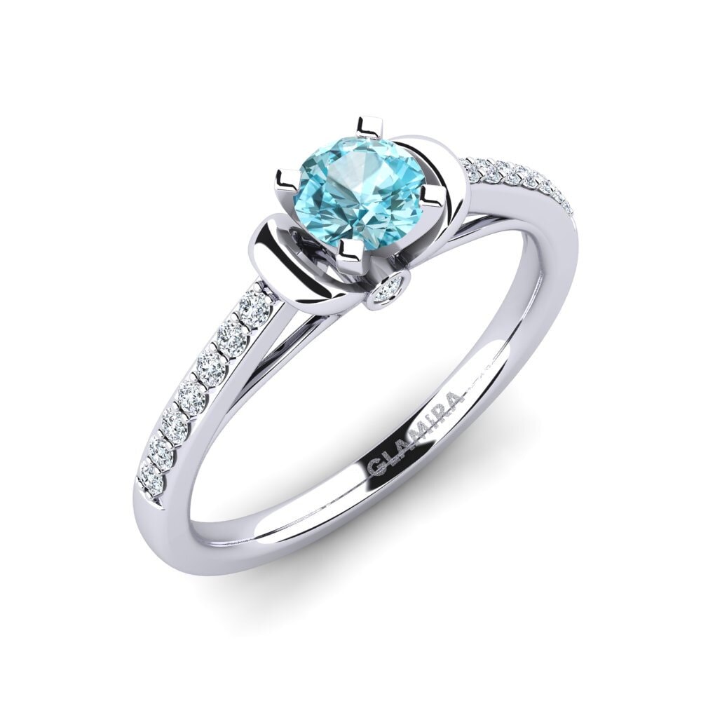 Blue Zircon Engagement Ring Berdina