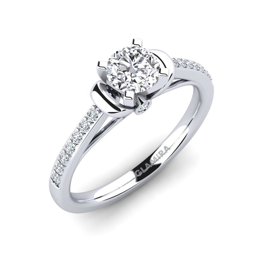 Solitaire Pave Engagement Ring Berdina 0.5 crt