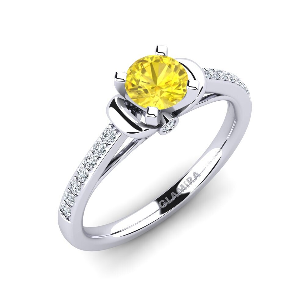 Yellow Sapphire Engagement Ring Berdina 0.5 crt