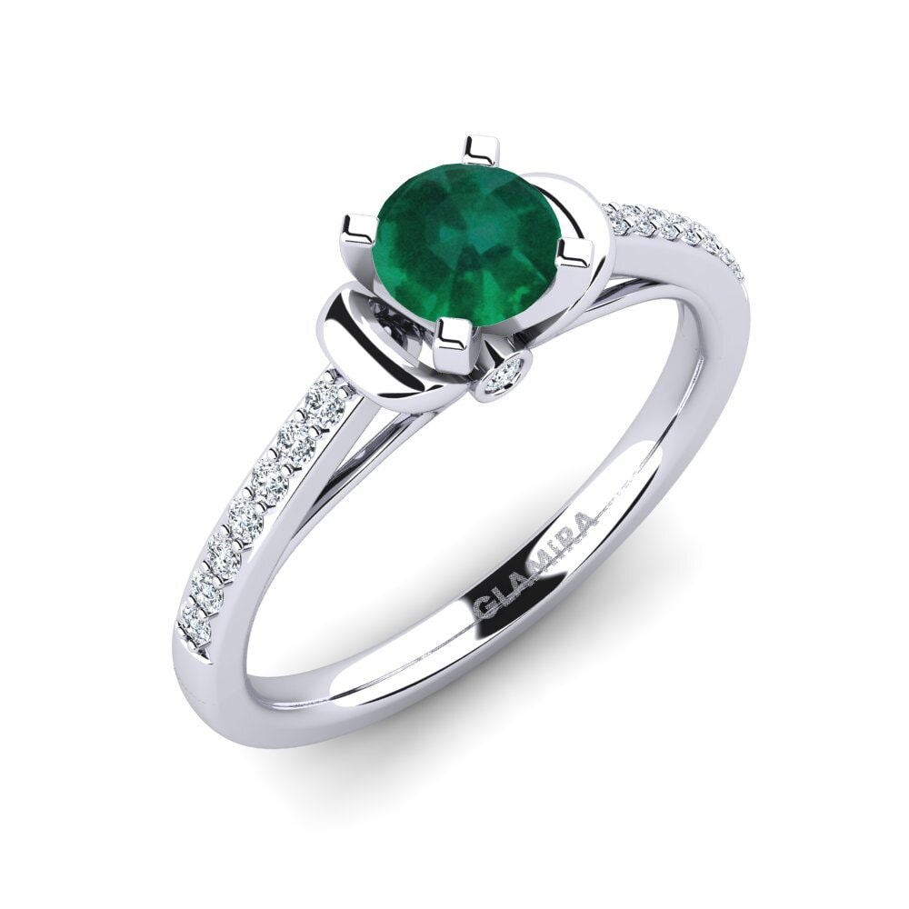 Đá Emerald / Ngọc lục Bảo Nhẫn đính hôn Berdina 0.5 crt