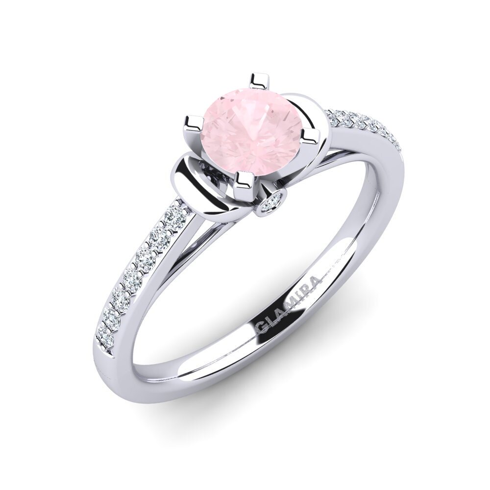 Rose Quartz Engagement Ring Berdina 0.5 crt