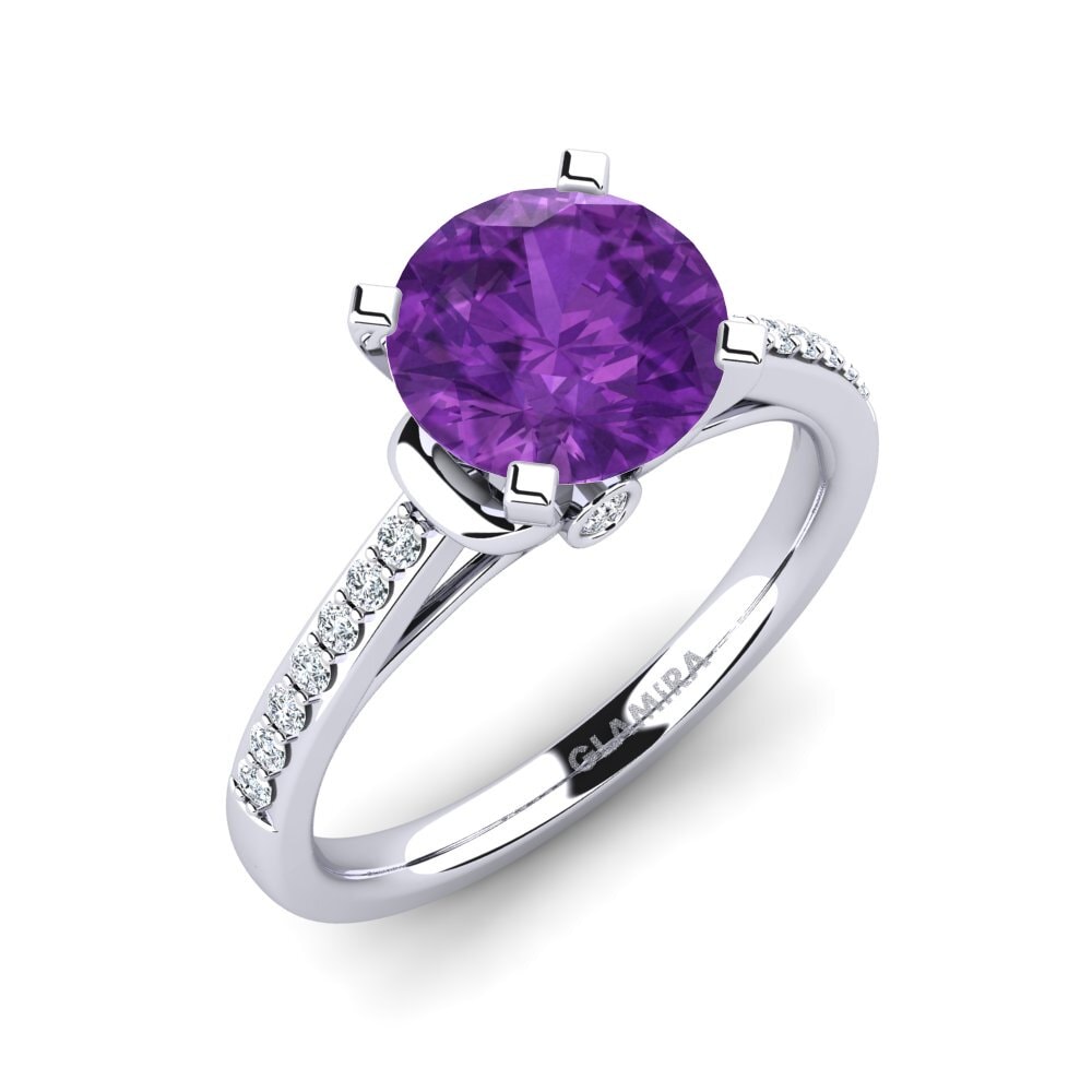950 Platinum Amethyst Engagement Ring Berdina 2.0 crt