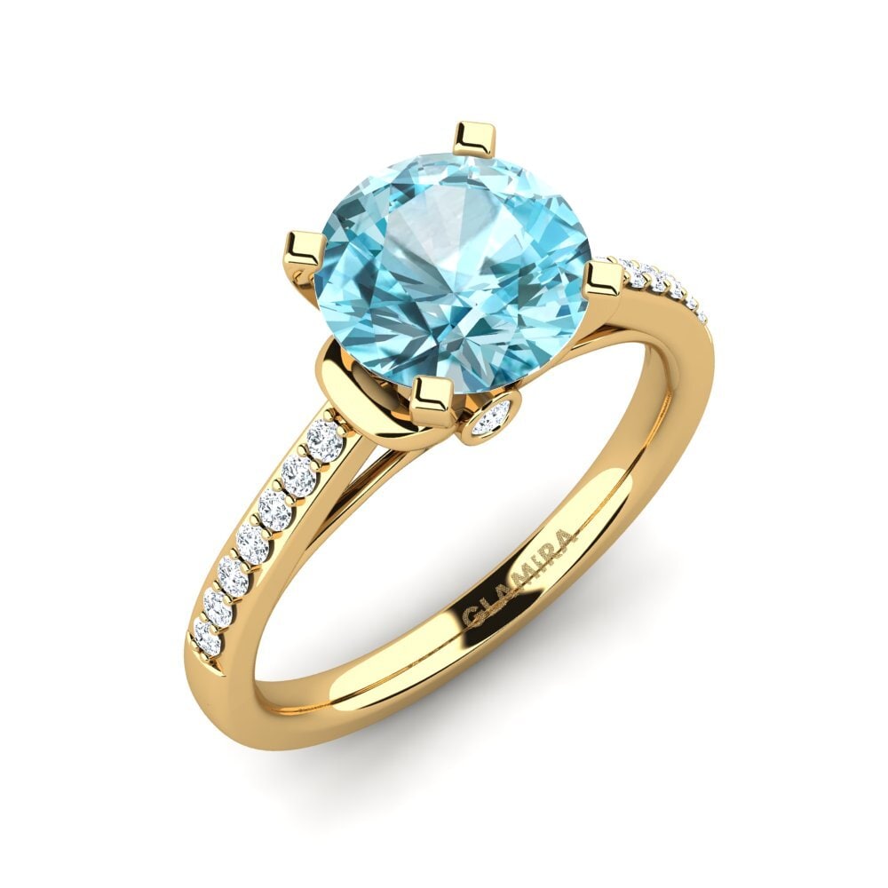 Blue Zircon Engagement Ring Berdina 2.0 crt